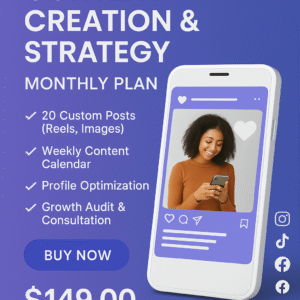 Social Media Content Creation & Strategy (Monthly Plan)